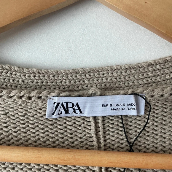 Zara Knit Button Slouchy Cardigan Size Small - Picture 5 of 5